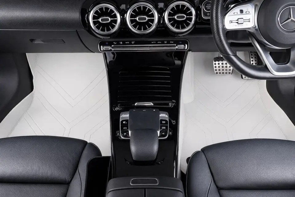 Modern Geometric V, shown in Pearl White · A-Class